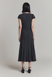 Erika Spot Crepe Midi Dress