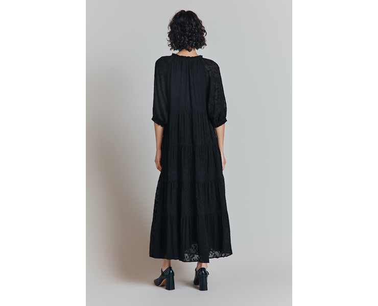 Bea Georgette Jacquard Tiered Midi Dress | Ghost London