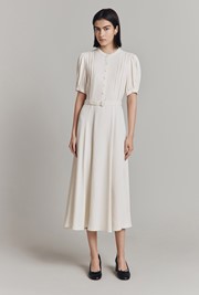 Francis Satin Back Crepe Midi Dress