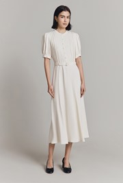 Francis Satin Back Crepe Midi Dress