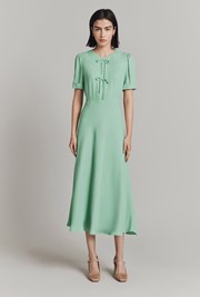 Louisa Satin Back Crepe Midi Dress