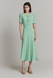 Louisa Satin Back Crepe Midi Dress