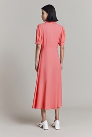 Simone Satin Back Crepe Midi Shirt Dress