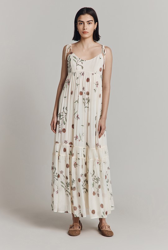 Clarice Floral Georgette Maxi Dress