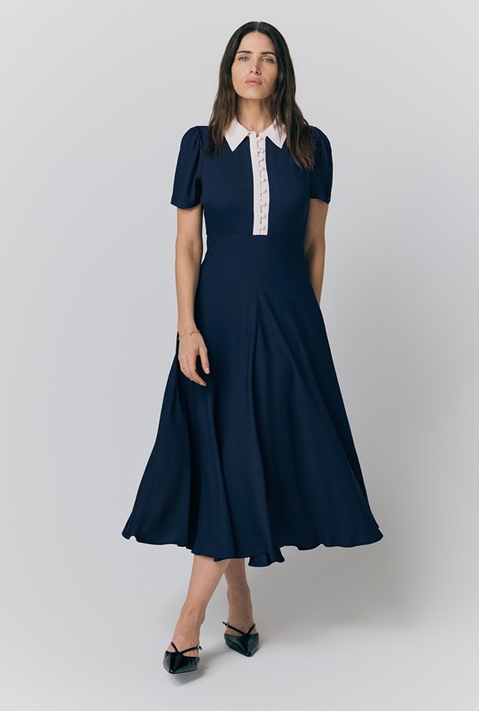 Bethan Crepe Midi Shirt Dress