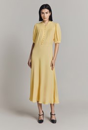 Adele Satin Back Crepe Midi Dress