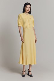 Adele Satin Back Crepe Midi Dress