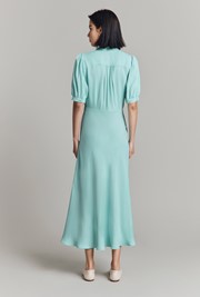 Adele Satin Back Crepe Midi Dress