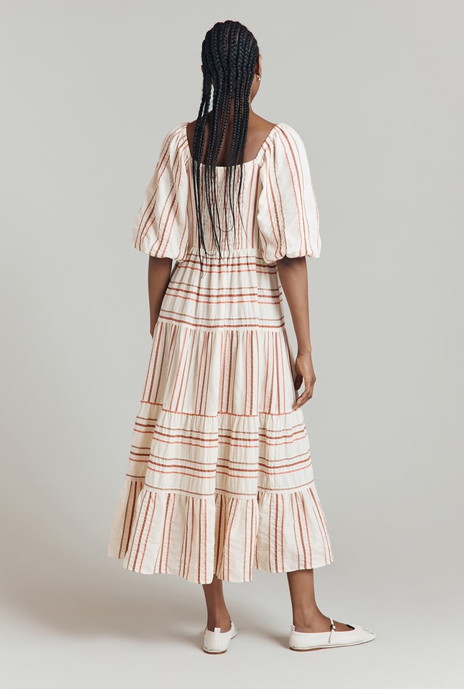 Rosalee Stripe Cotton Maxi Dress