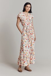 Corinne Floral Crepe Midi Dress
