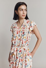Corinne Floral Crepe Midi Dress