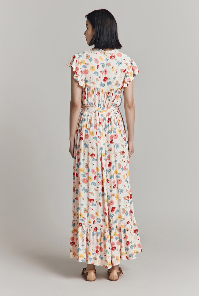 Corinne Floral Crepe Midi Dress