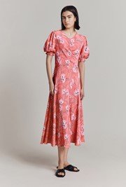 Lainey Floral Crepe Midi Dress