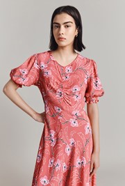 Lainey Crepe Floral Midi Dress