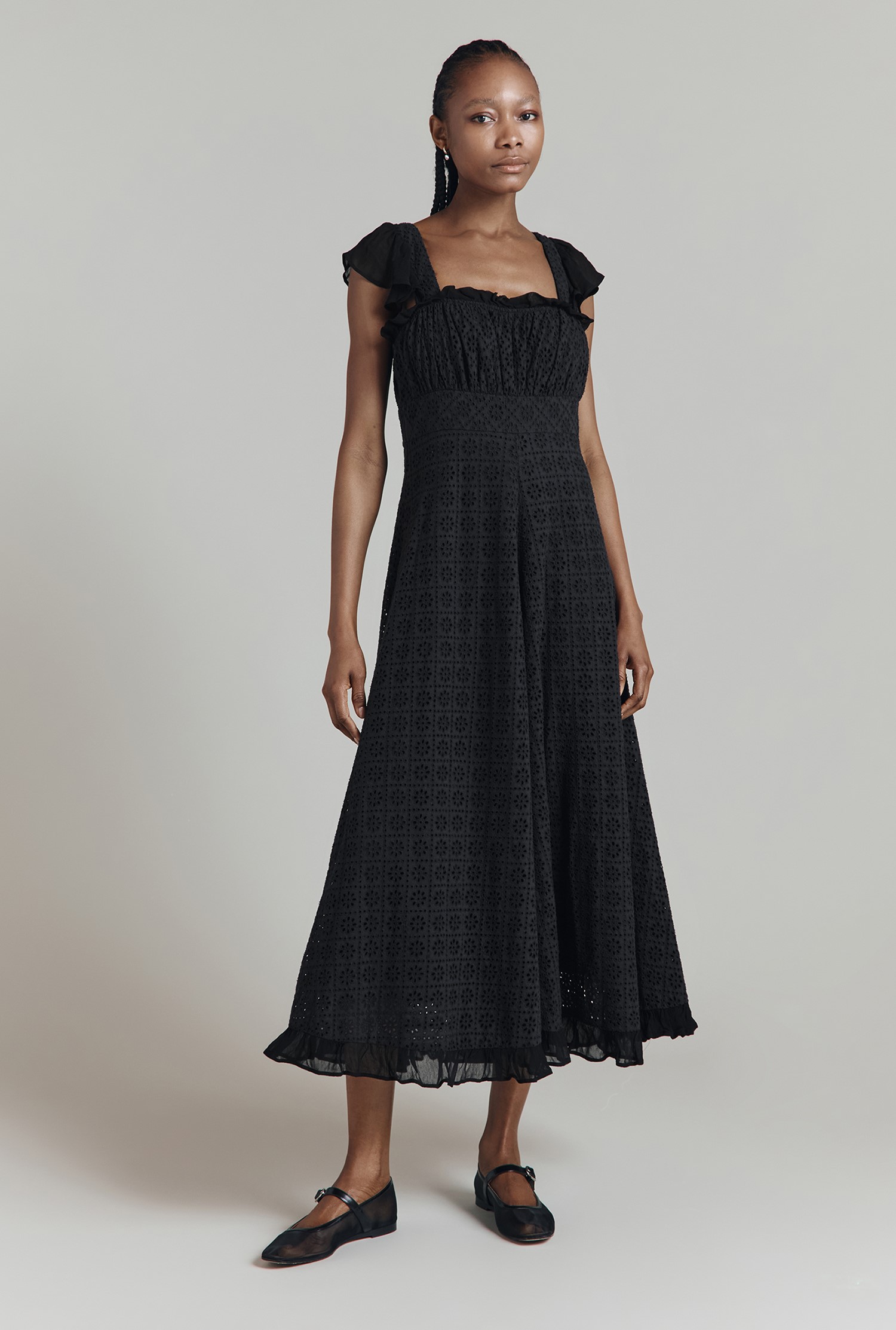 Fleurine Cotton Midi Dress Ghost London