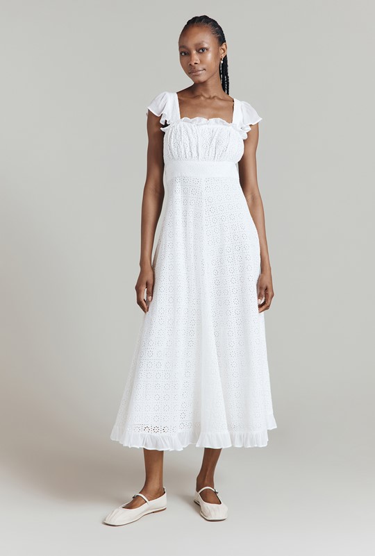 Fleurine Cotton Midi Dress