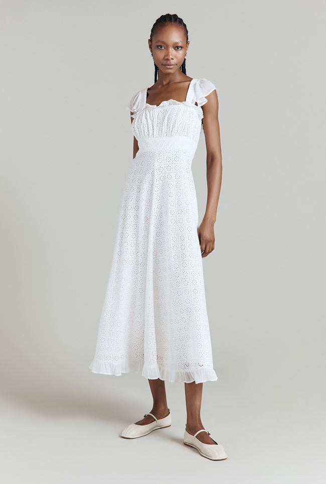 Fleurine Cotton Midi Dress