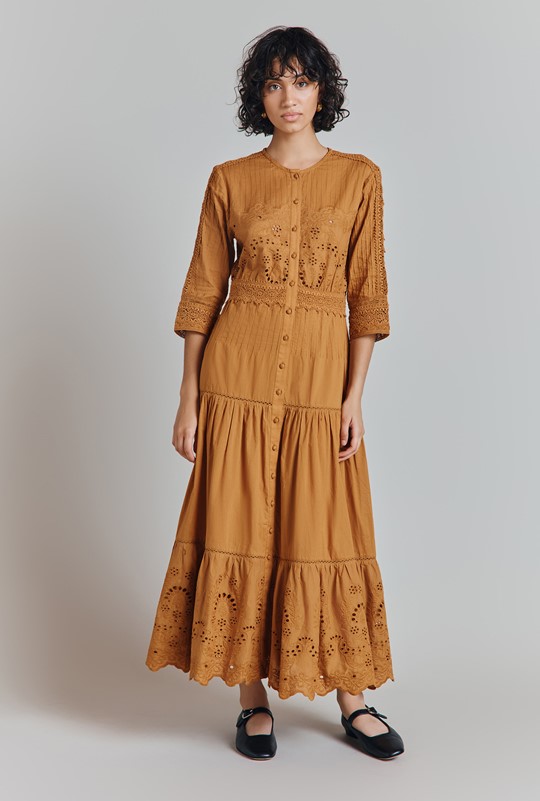 Blair  Embroidered Cotton Maxi Dress