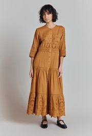 Blair  Embroidered Cotton Maxi Dress