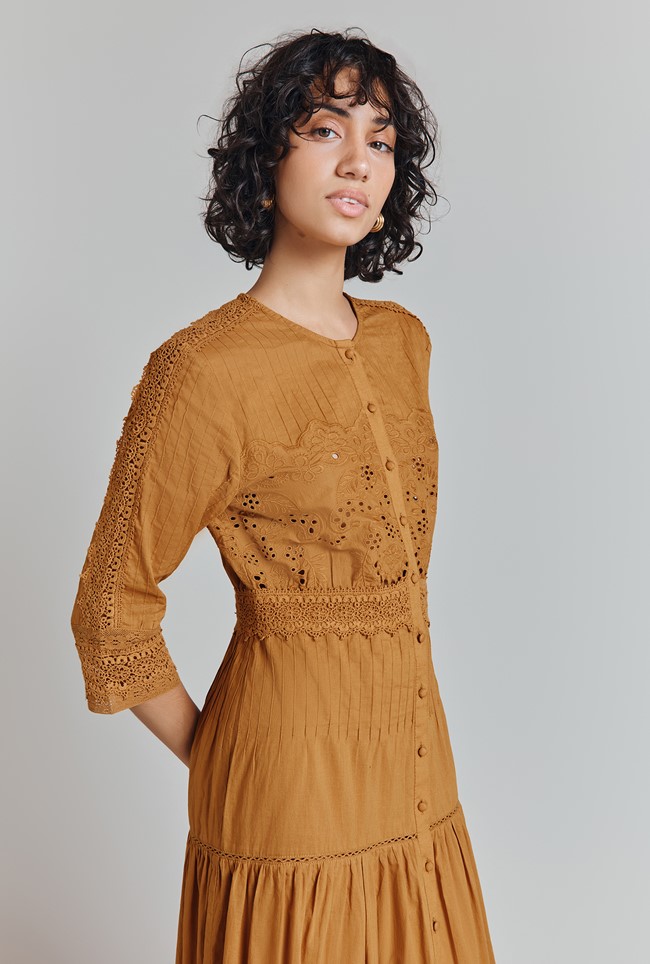 Blair  Embroidered Cotton Maxi Dress