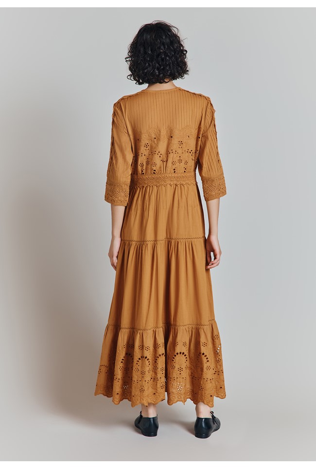 Blair  Embroidered Cotton Maxi Dress