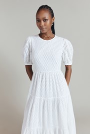 Celeste Cotton Broderie Anglaise Midi Dress