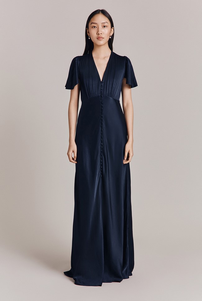 Delphine Satin Maxi Dress