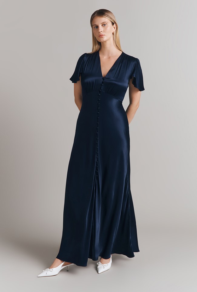 Delphine Satin Maxi Dress