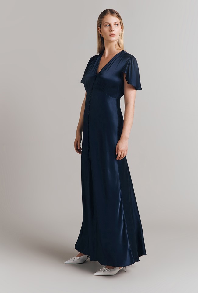 Delphine Satin Maxi Dress