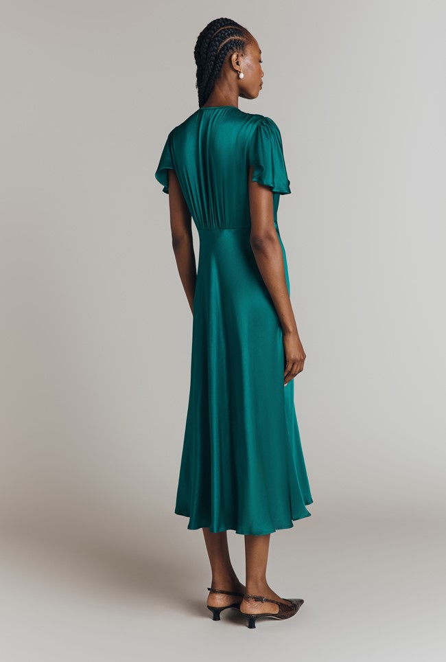 Grace Satin Midi Dress