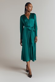 Meryl Satin Midi Dress