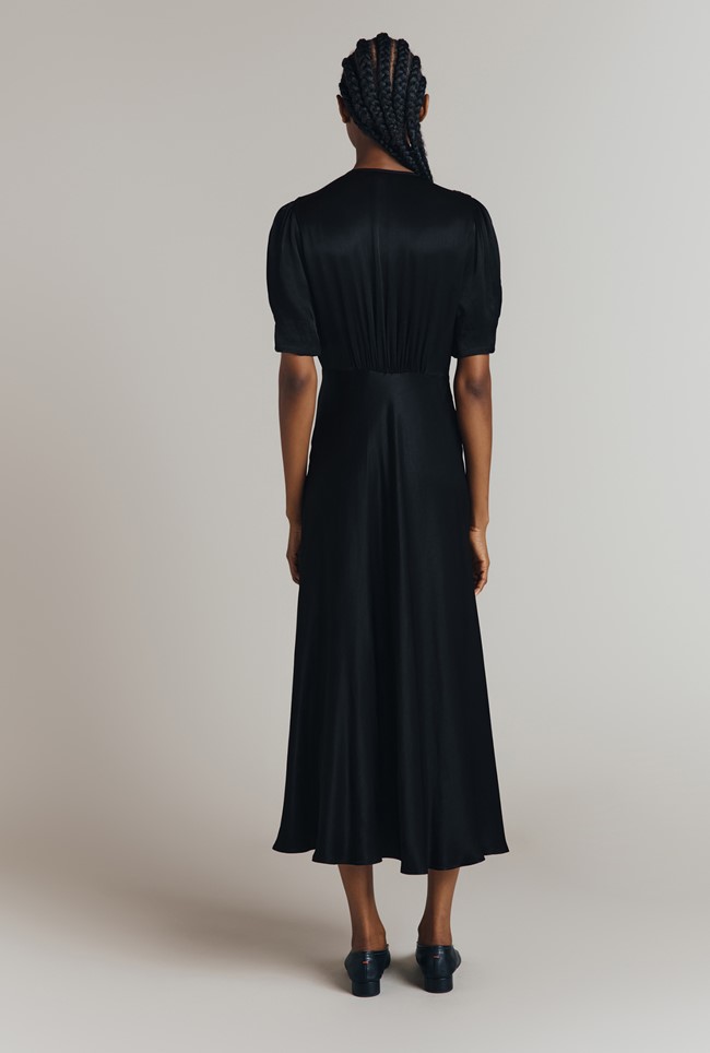 Madison Satin Midi Dress Ghost London