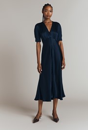 Madison Satin Midi Dress