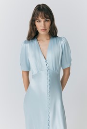 Madison Satin Button Through Dress