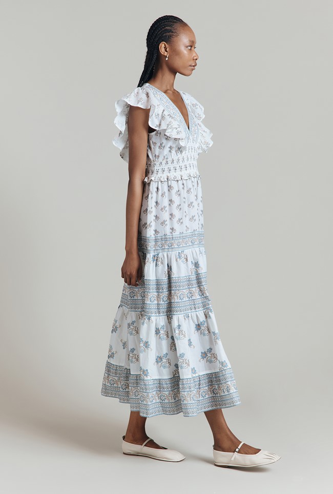 Lola Floral Cotton Maxi Dress