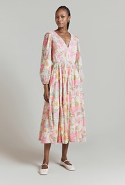 Adeline Floral Cotton Midi Dress