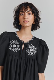 Ramona Cotton Embroidered Border Midi Dress