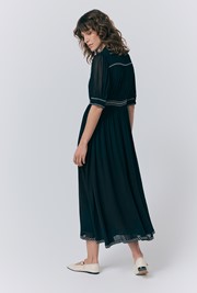 Emma Georgette Embroidered Midi Dress