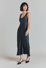 Palm Spot Satin Midi Dress