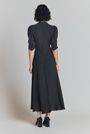 Madi Polka Dot Crepe Midi Dress