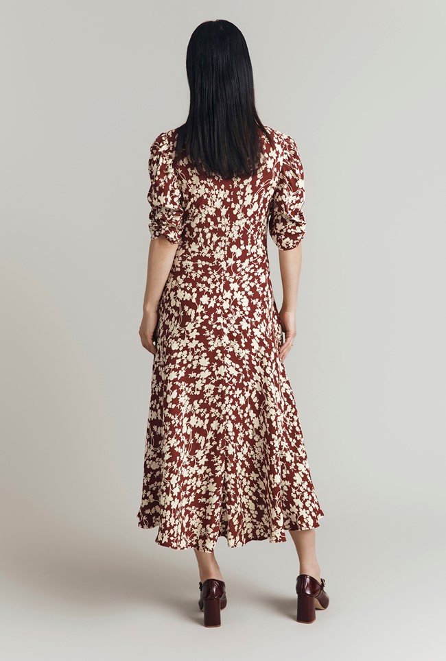 Madi Crepe Floral Midi Dress