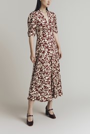 Madi Crepe Floral Midi Dress