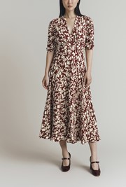 Madi Crepe Floral Midi Dress