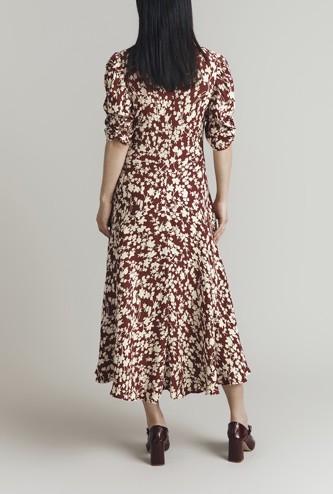 Madi Crepe Floral Midi Dress