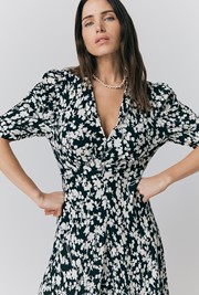 Madi Crepe Floral Midi Dress