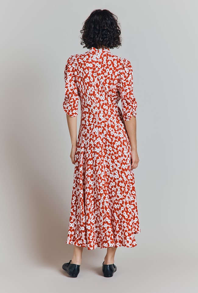 Madi Crepe Printed Midi Dress