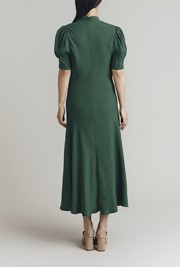 Capri Crepe Short Sleeve Midi Dress