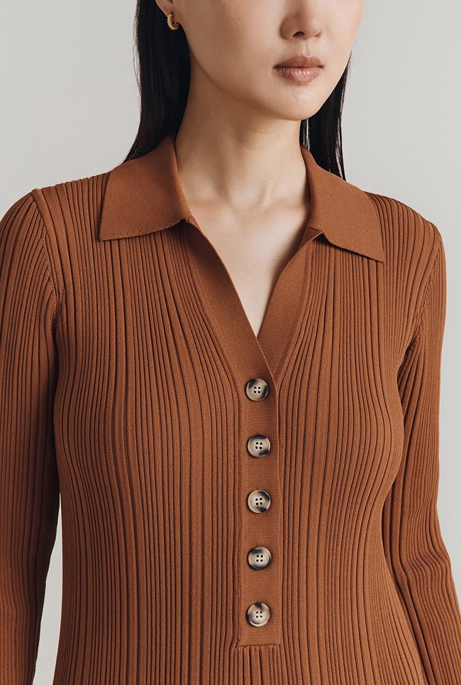 Fern Ribbed Knit Dress