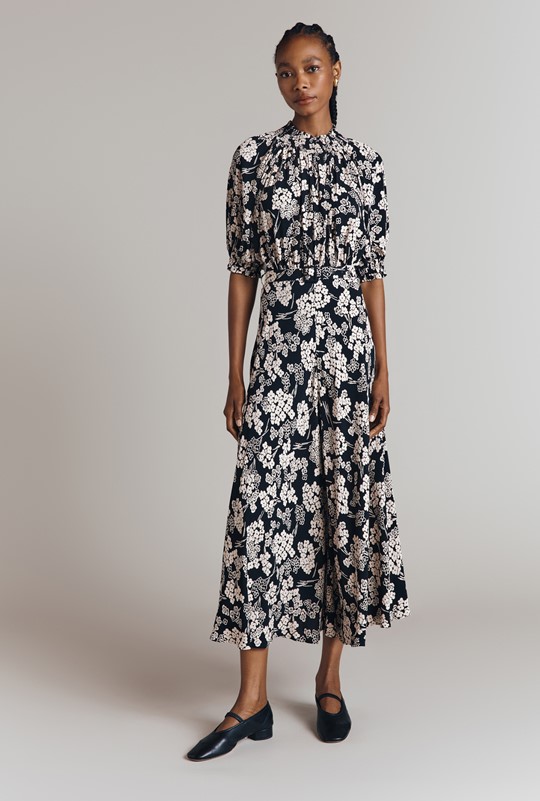 Dolly Printed Viscose CDC Midi Dress