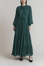 Margot Jacquard Georgette Stripe Dress